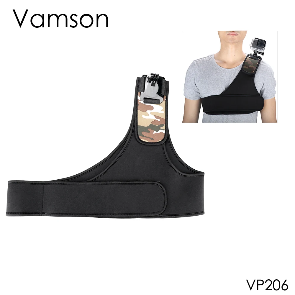 

Vamson for GoPro Accessories New Shoulder Harness Mount For Gopro Hero 8 7 6 5 4 for Xiaomi for Yi for SJ4000 Camera VP206