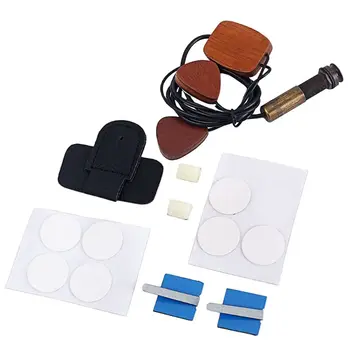 

1Set GMB633 Universal Guitar Pickup Cherry Wood Piezo Contact Pickup with Endpin Buckle Jack for Guitars Ukulele Musical Instrum