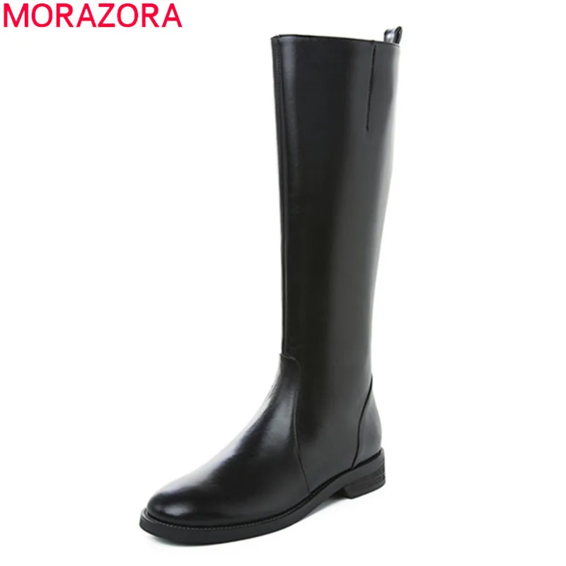 round toe knee high boots