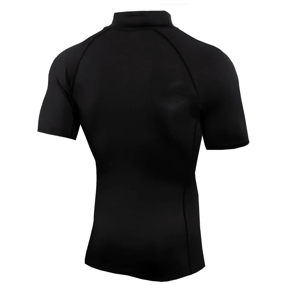 Новая мужская облегающая короткая футболка для бега компрессионная быстросохнущая Футболка мужская Спортзал Фитнес Бодибилдинг футболка для бега одежда