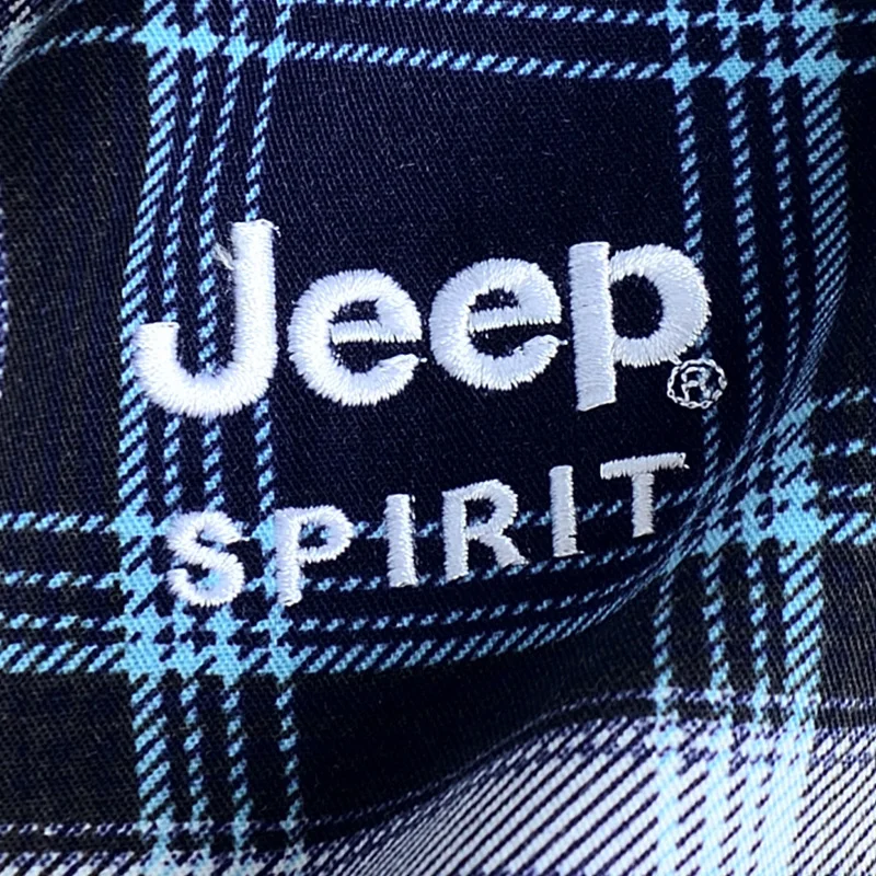 JEEP SPIRIT мужская клетчатая рубашка Повседневная хлопковая дышащая мужская рубашка с длинным рукавом однобортная сорочка homme рубашка на пуговицах