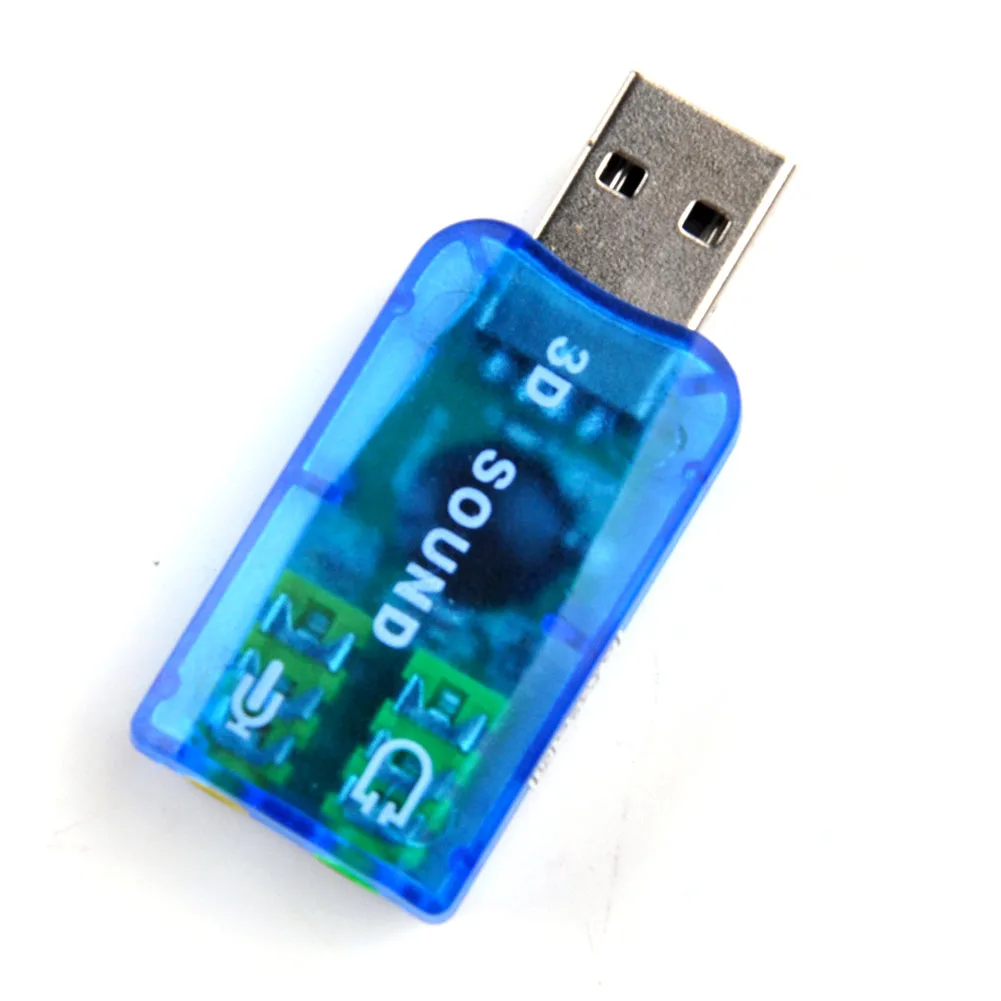 Профессиональное аудио практичный USB порт случайный цвет портативный компьютер аксессуары внешняя настольная звуковая карта