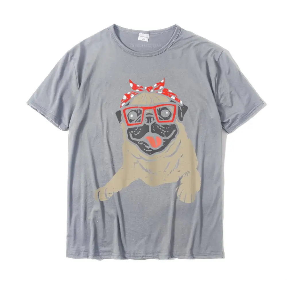 Printed Print Crewneck T Shirts Mother Day Tops T Shirt Short Sleeve for Men Faddish All Cotton Normal Top T-shirts Pug Polka Dots Bandana Pet Dog Lover Owner Girls Women Gift T-Shirt__27203 grey