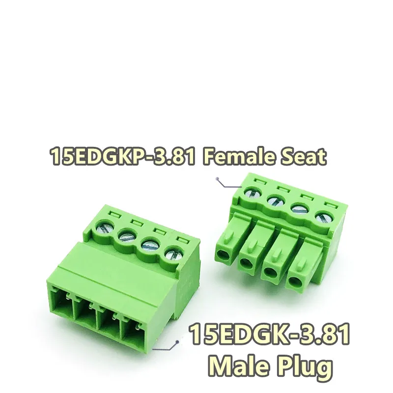 Wire Connector Wire Connector Terminals Electrical Connectors Cable Connector Electrical Connector Connector Adapter Cable Adapter Pcb Connector Bike Guide Wheel Coaxial Connector 1Set/10Set LOT 15EDGKP 3.81 15EDG 15EDGK PCB 2PIN/3/4/5/6/7/8/9/10-24PIN Connector Plug-In Male Female Pluggable Terminal Block