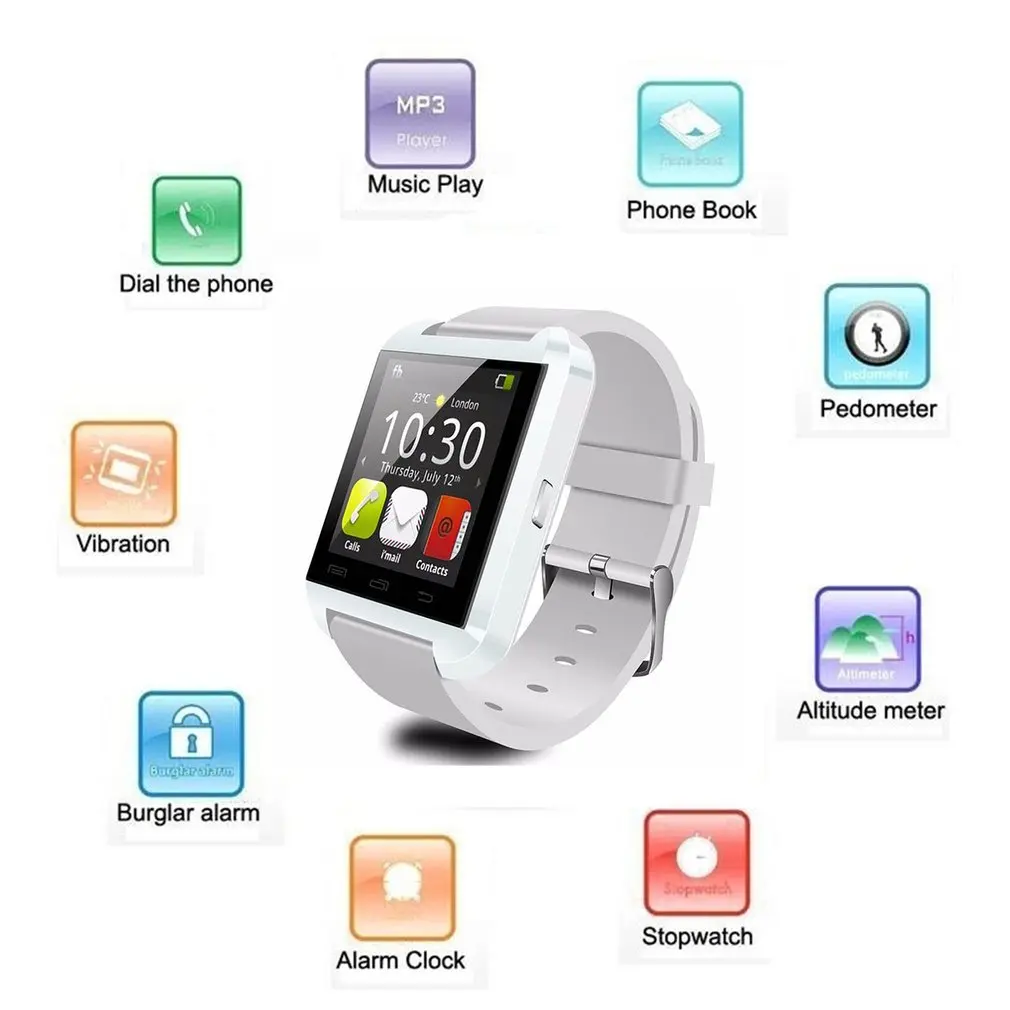 2020 новые стильные U8 Bluetooth Смарт часы для iPhone IOS Android носить носимые устройства