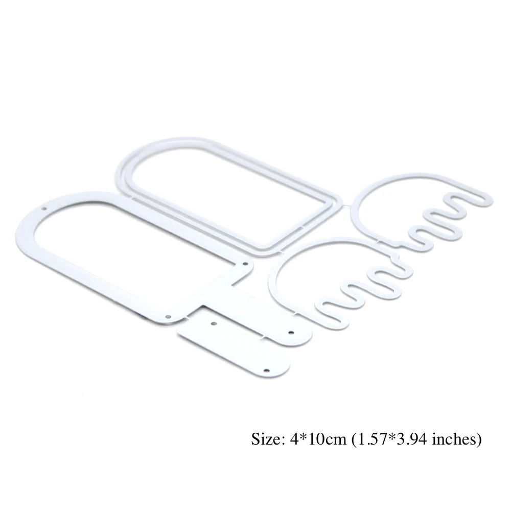 KSCRAFT Cute Popsicle Shaker Metal Cutting Dies Stencils for DIY Scrapbooking Decorative Embossing DIY Paper Cards