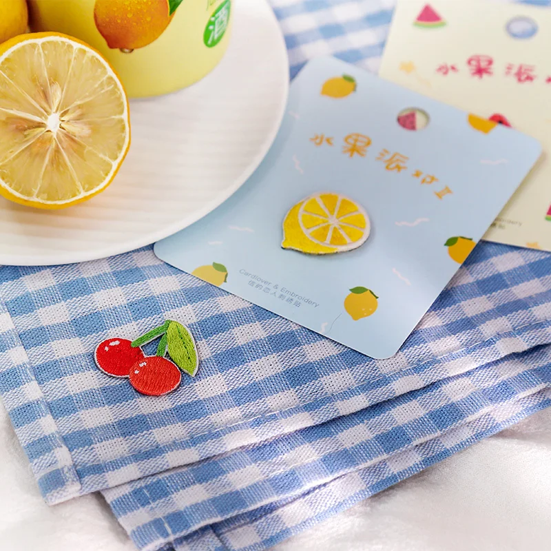 

Letter's Lover Embroidery Sticker Fruit Party 2 Series DIY Clothing Receiving Bag Handbook Decorative Cloth Stickers