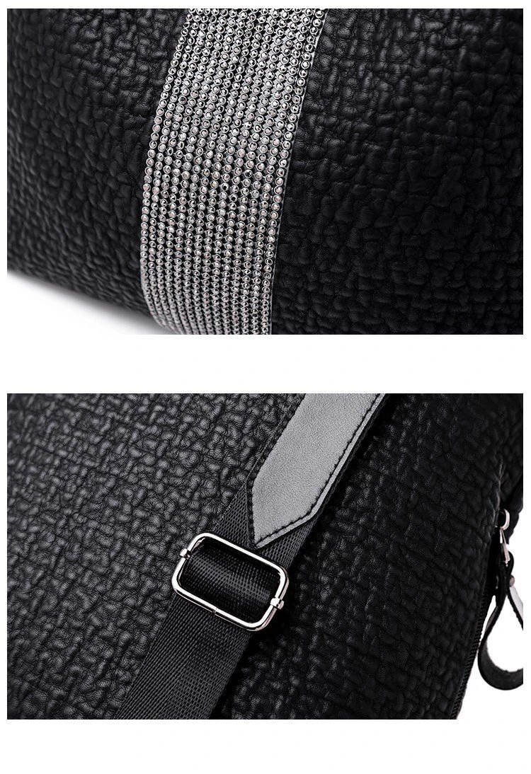 Школьные сумки от кражи mochila feminina, водонепроницаемые, для путешествий, роскошный, для ноутбука, черный кожаный милый рюкзак с кристаллами для женщин, дизайнерский