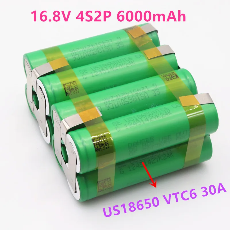 12V US18650 VTC6 батарея 3000 мА/ч 30 Ампер 12 6 в отвертка Батарея Сварки полоски для пайки 3S1P
