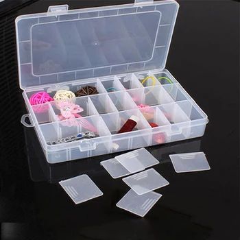 

1PC Sundries Assort Collect Box Components Storage Plastic Box 24 Grid Collection Box