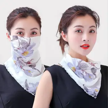 

New Arrival Outdoor Scarf Mask Lightweight Face Mask scarf Sun Protection Mask Outdoor Riding Masks Protective silk Scarf