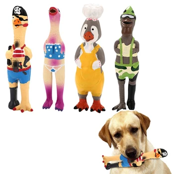 

1PC Screaming Rubber Chicken Toy For Dogs Funny Squeak Toy For Dogs Puppy Latex Squeaker Chew Training Pet Products Styles