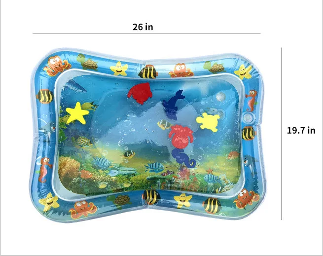 C Детский Надувной аквариумный коврик для игры в воду, игрушка с животиком, водяная подушка, Новорожденные малыши, водяное сиденье для ползания - Цвет: C