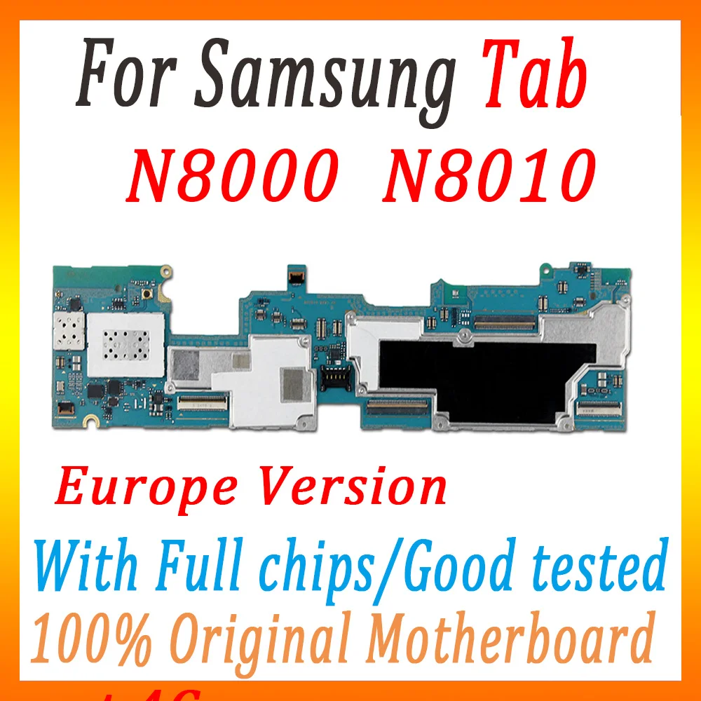 Для samsung Galaxy Note 10,1 N8000 N8010 карта/плата Android tab панель оригинальная разблокированная материнская плата с чипами