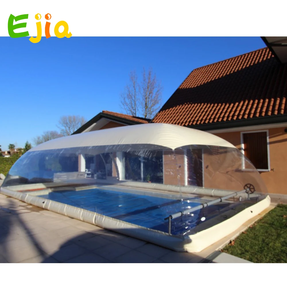 

Outdoor customized clear inflatable pool dome with covered ceiling from China inflatable pool cover factory