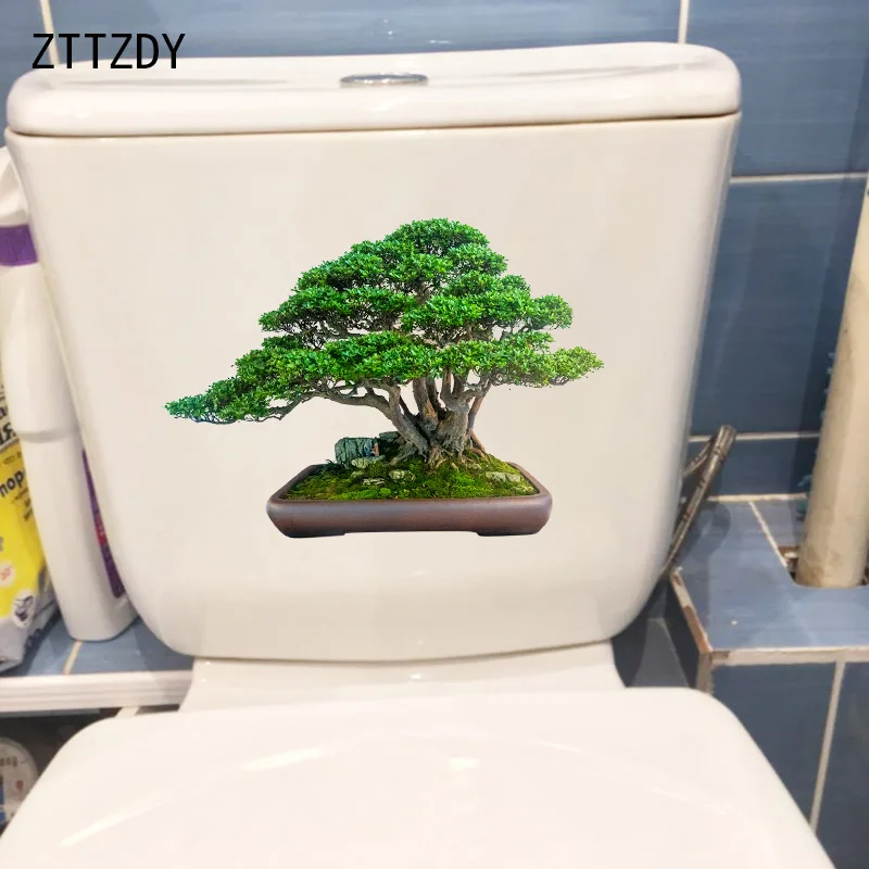 ZTTZDY 26 × 18 7 см зеленый карликовое дерево баньян дома наклейки для стены в гостиной