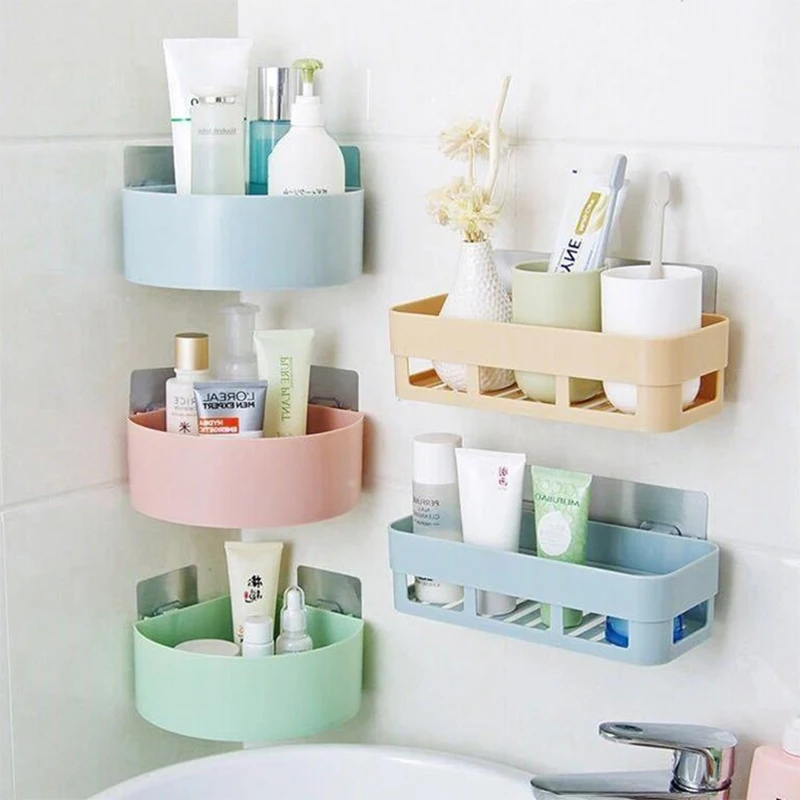 Bathroom storage rack kitchen rectangular triangle ledge room built-in shelf wall-mounted cosmetic | Дом и сад