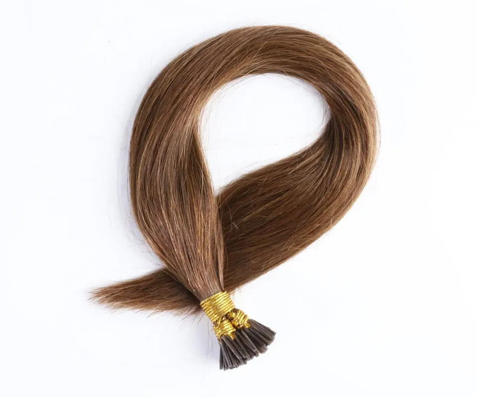 QHP волосы прямые машины сделаны Волосы remy наращивание 0,8 г/шт. 50 шт./компл. прямые кератиновые человеческих волос для наращивания волос