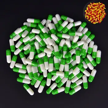 

1000Pc Multicolor Empty Gelatin Capsules Pill Vcaps Gel Halal Separated Box 5 Colors