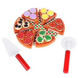 Jouets en bois pour enfants, jeu de Simulation, Pizza, nourriture, vaisselle de cuisine, jouet de Simulation, fruits et légumes avec Simulation 