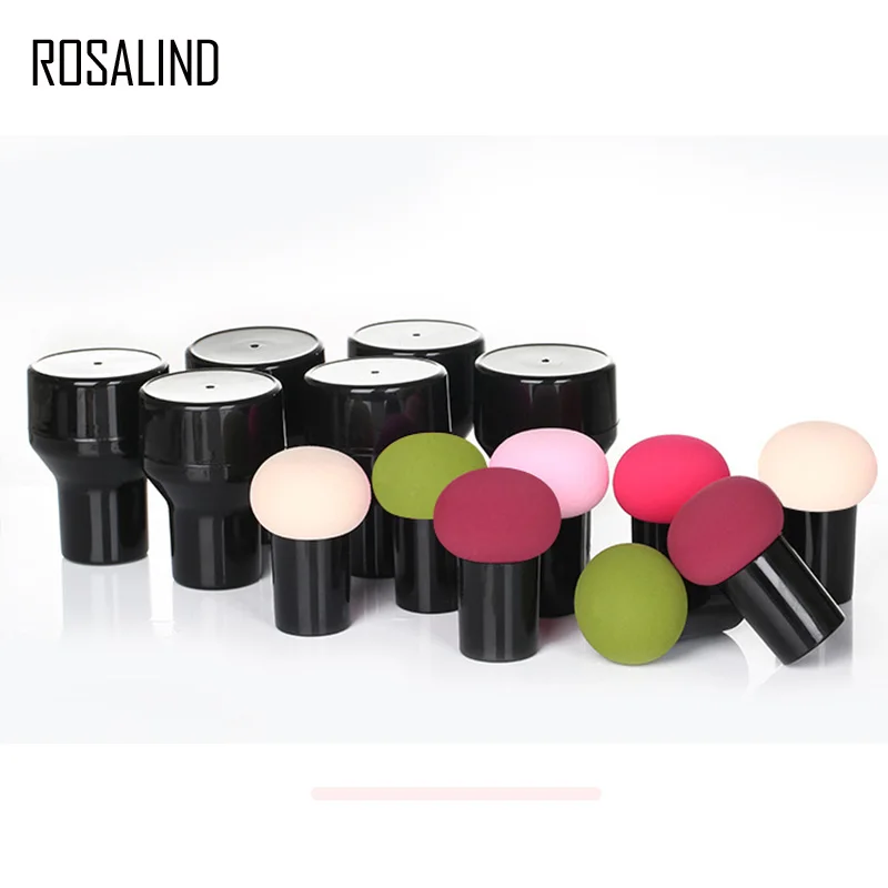 

ROSALIND Makeup Foundation Sponge Cosmetic Puff Mushroom Beauty Tools for Make Up Dry and Wet Make Up Foundation Brush Set