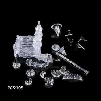 

Original 3D transparent Crystal Puzzle Deluxe Castle Building Block R9UE