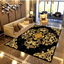 Золотой узор 3D Пол 3D напольная фреска, обои для гостиной ПВХ водонепроницаемый пол стикер