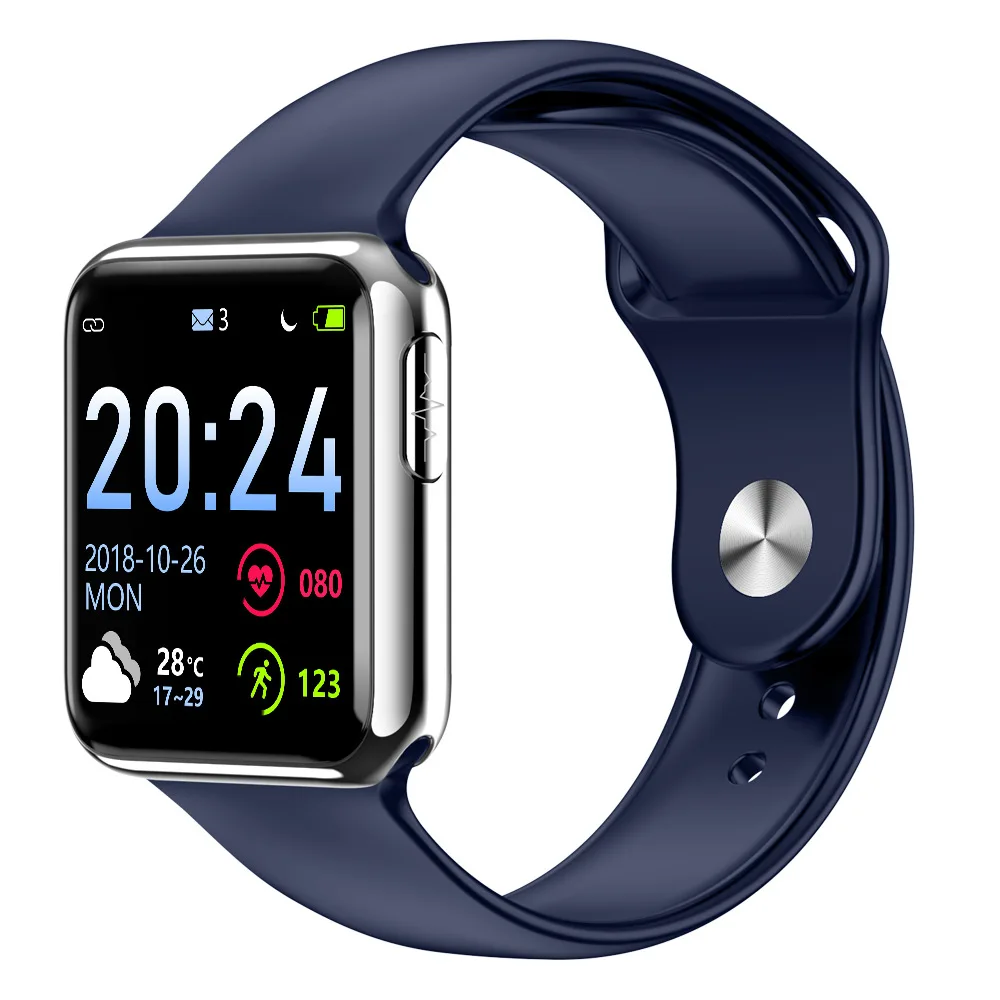  V5 Smart watch Men Android iOS System IP68 Waterpoof Heart Rate Monitor Fitness Bracelet with Press - 4000202177216