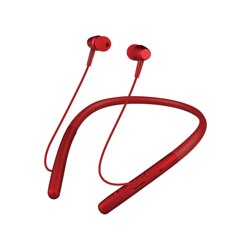 Красный Яркие Цвета Висячие шеи Bluetooth Беговые Спортивные портативные Висячие Наушники-вкладыши гарнитура шея для стерео - Цвет: Красный