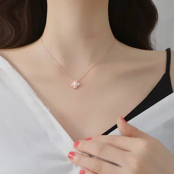 

S925 Sterling Silver Necklace South Korea Dongdaemun Fashion New Style Lucky-Pointed Star Zircon Choker Cool Elegant Ornament