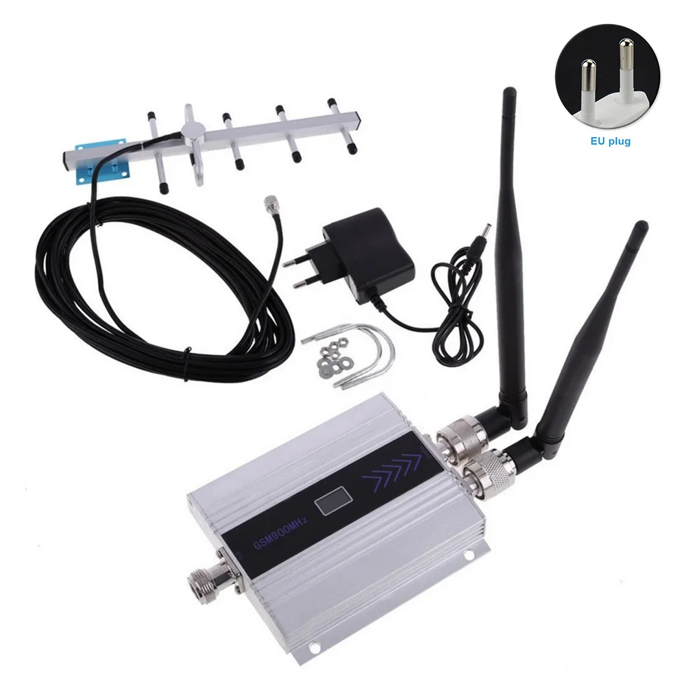 

900Mhz Mobile Phone Repeater Amplifier Home Easy Install Signal Booster Kit Dual-port Office With Antenna Gains Full-duplex