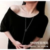 Hot Selling 925 Sterling Silver Jewelry Circle Strip Long Chain Necklace Pendants For Women Fashion Sterling Silver Jewelry ► Photo 2/6