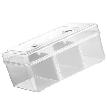 

1pc Transparent Handle Plastic Storage Box Medicine Organizer Container Box Medicine Box for Medical Storage Outdoor
