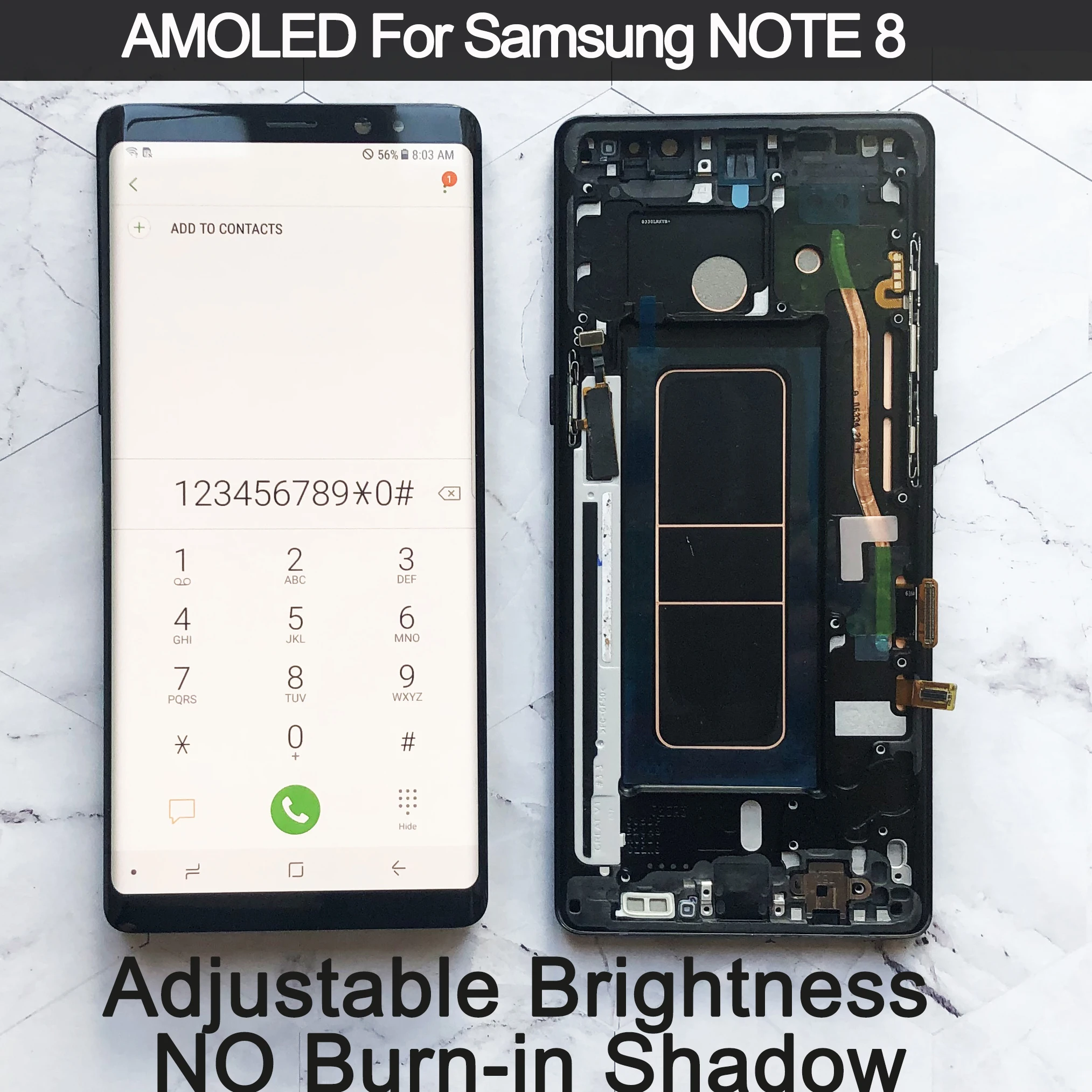 6 3 &quotоригинальный AMOLED дисплей для SAMSUNG Galaxy NOTE 8 ЖК N950 N950F N950N Note8 сенсорный экран