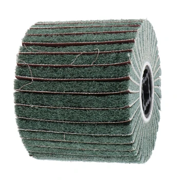 

Non-woven Sand Abrasive Flap Wire Drawing Polishing Burnishing Drum 180 Grit For Portable Polishing Machine High Quality