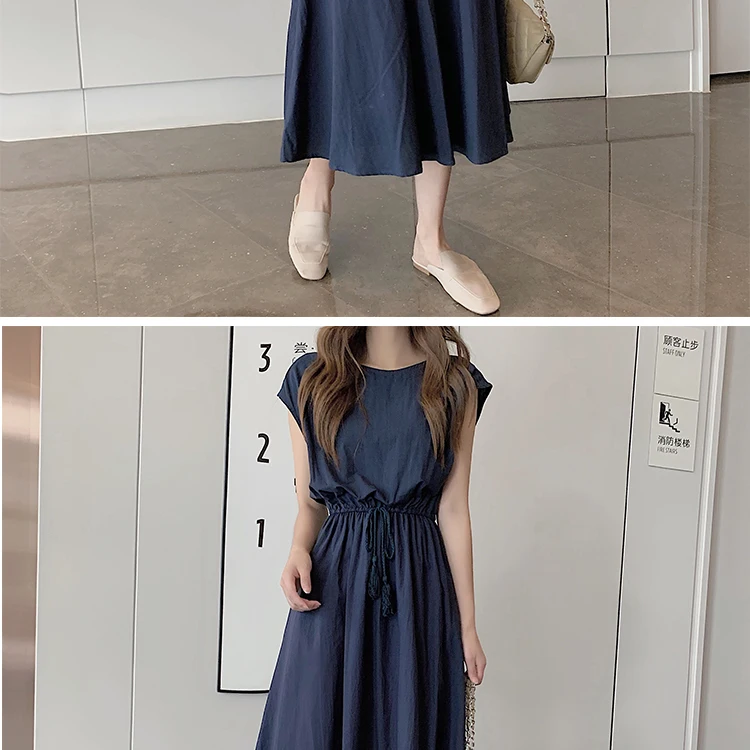 10 colors S-2XL Summer Women Dress Maxi Evening Female Vintage Dress Oversize Short Sleeve Beach Dresses Robe Vestido Cotton