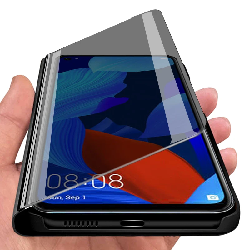 Чехол для Vivo V17 прозрачный умный кожаный чехол с откидной крышкой и подставкой 360