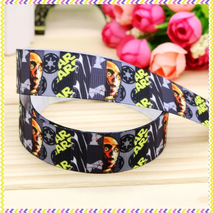 DHK 7/8 ''5 ярдов Звездные войны печатные корсажная лента головные уборы бант для волос diy вечерние украшения OEM 22 мм E977