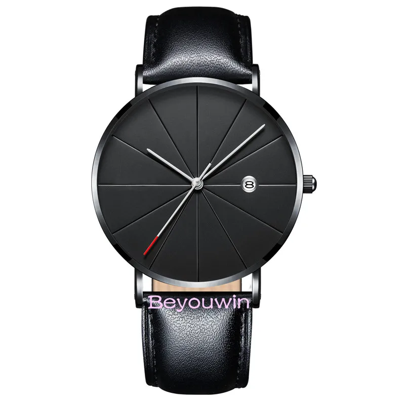leather black black 100 шт/лот Модные без логотипа сетчатые часы без бренда женские кожаные Наручные часы оптом часы - Цвет: leather black black