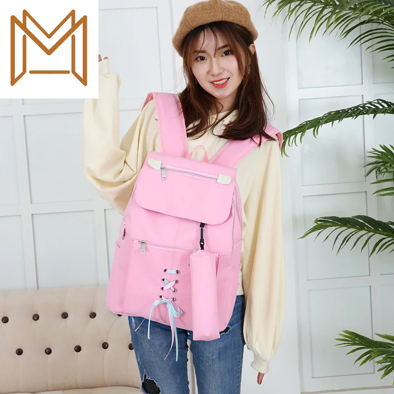 

Woman Package Day Bow Both Shoulders Backpack Women's Capacity Travel Woman Backpack Generation