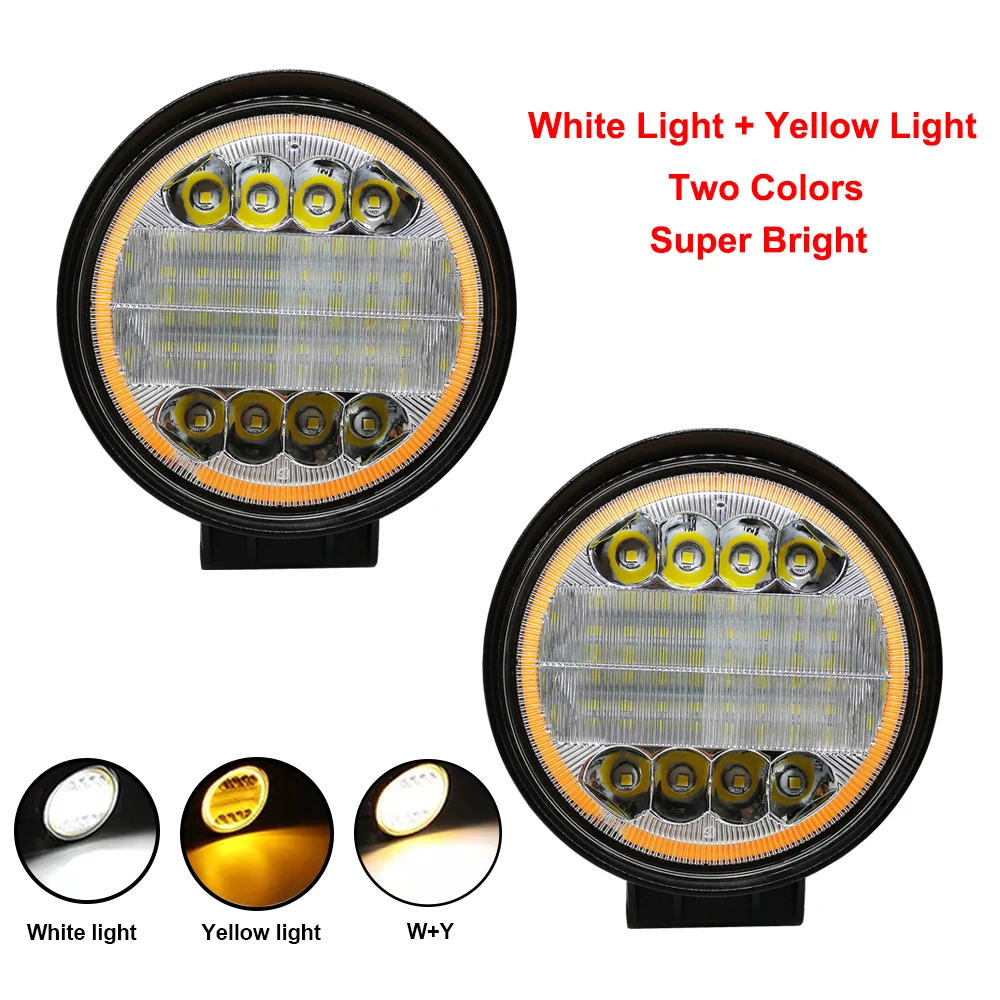 4x4 Led Light Bar Car Spot Combo Offroad LED Headlight For SUV Truck Tractor ATV 24V 12V Working 48W 72W 1000LM | Автомобили и
