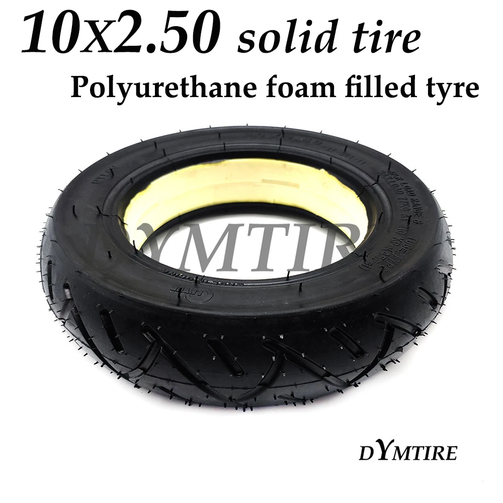 10x2.50 Solid Tire Inflation Free for Electric Scooter 10 Inch Foam