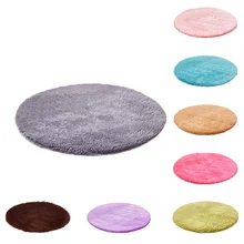 Коралловый бархат круглый ковер современный простой стиль сплошной цвет диван коврик Нескользящие коврики бытовой ковер утолщенный ковер