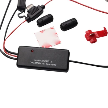 

Universal 12V Auto ANT-208PLUS 3-in-1 Car FM Radio AM DAB Antenna Signal Amplifier