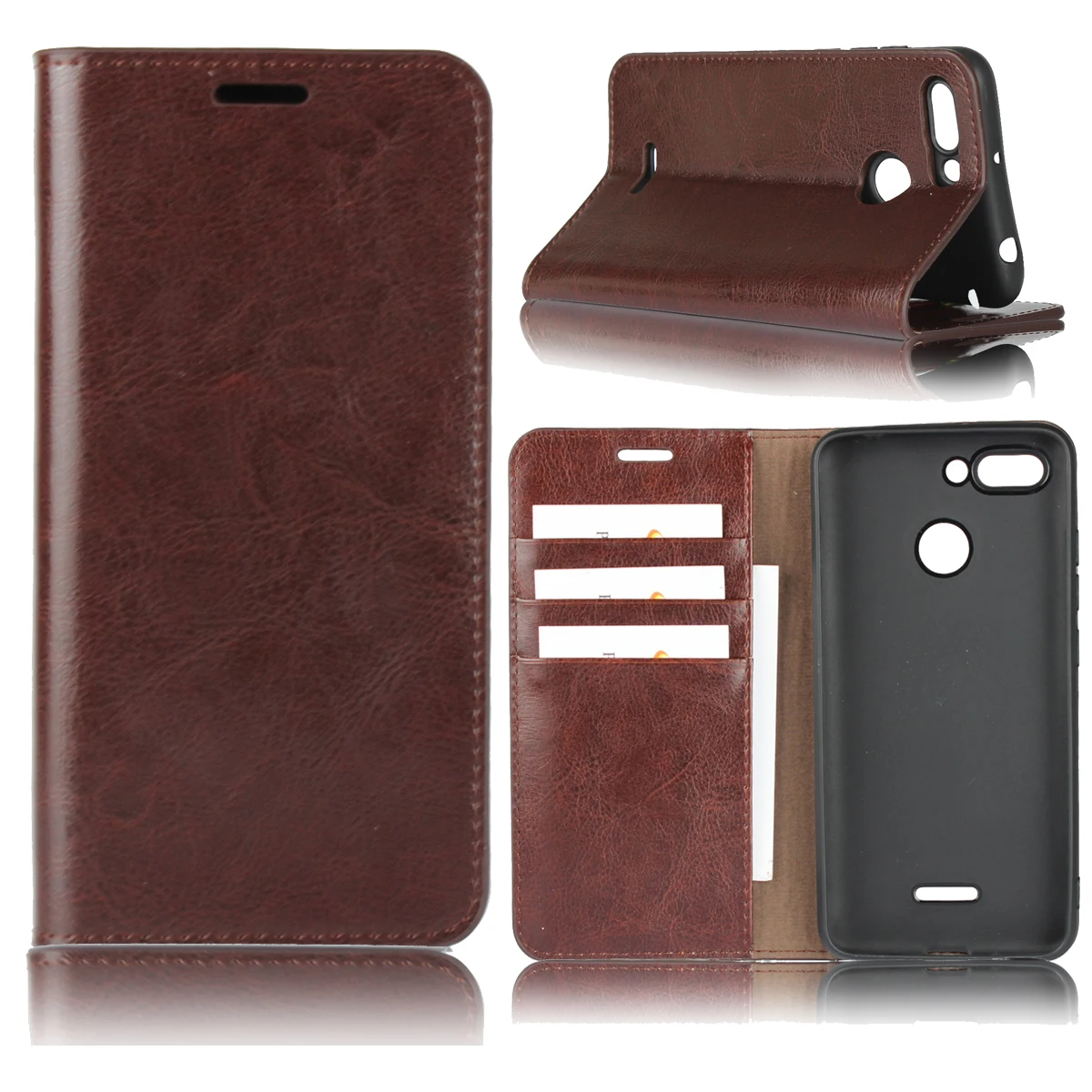 

For Xiaomi Redmi 6 Case 5.45 inch 100% Natural Genuine Leather Skin Phone Case On For Redmi6 Flip Wallet Book Cover
