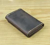 Handmade Genuine Leather Card Wallet  Leather Card Holder Men small Purse Credit ID card Holder Women Business Card case MC-412 4