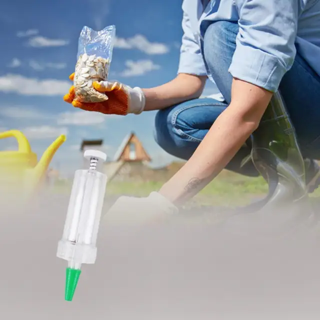 1 Dcs Mini Seeder Vetőgép -Adagolás Kézi Vetőgépek Virágpot Virágmag Ültetvény Kerti Készlet Ágy Szerszámok Kellékek - Image 6