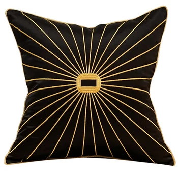 

TOP!-Luxury Chenille Golden Rope Edging Tassel Pendant Pillowcase Dark Green Horse Saddle Printing Sofa Cushion Cover Pillow Cov
