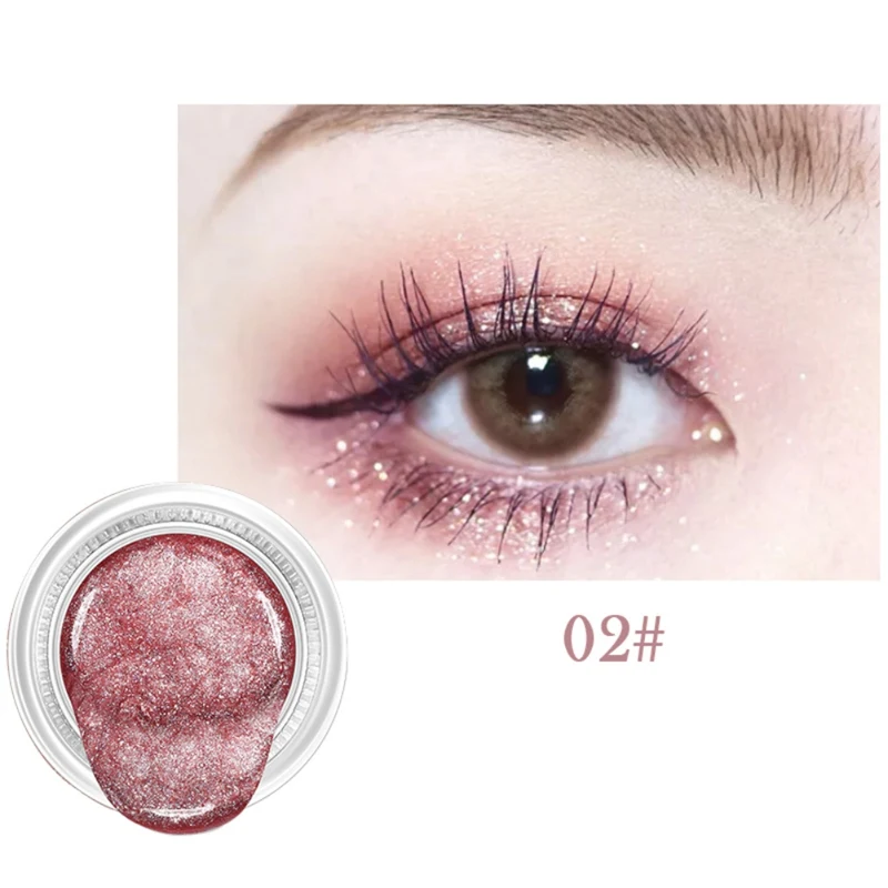 Небесно-голубой Shimmer Jelly Eye Shadow Waterproof Smudge-proof Long-lasting Brighten Gel Eyeshadow - Цвет: Небесно-голубой