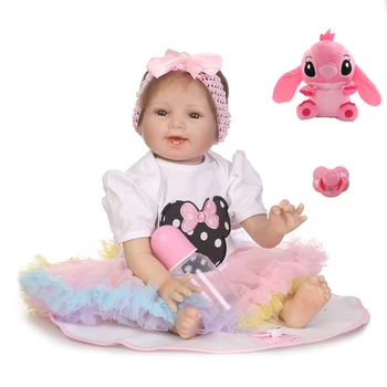 

Handmade Soft Silicone Reborn Dolls and clothes Vinyl Simulation Newborn Baby Princess Doll Toys for Children Birthday